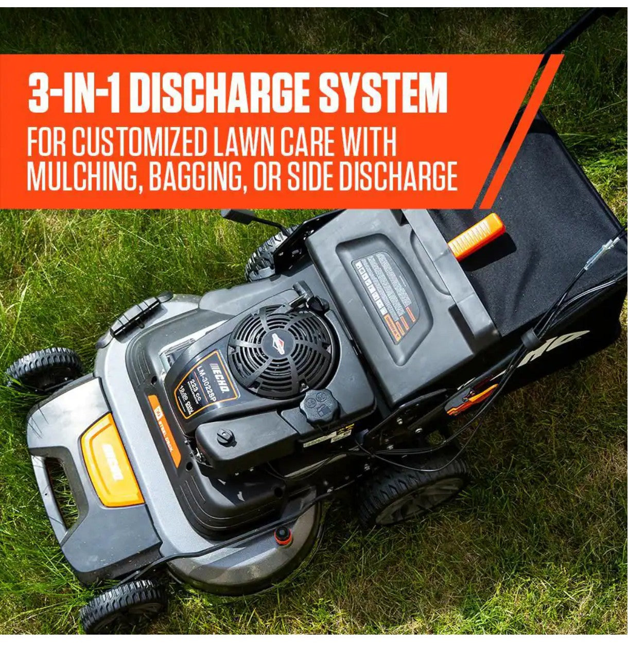 30 in. 223 CC Briggs and Stratton Gas 3-in-1 Dual Twin Blade RWD Self-Propelled Wide Area Lawn Mower with ReadyStart | #0001