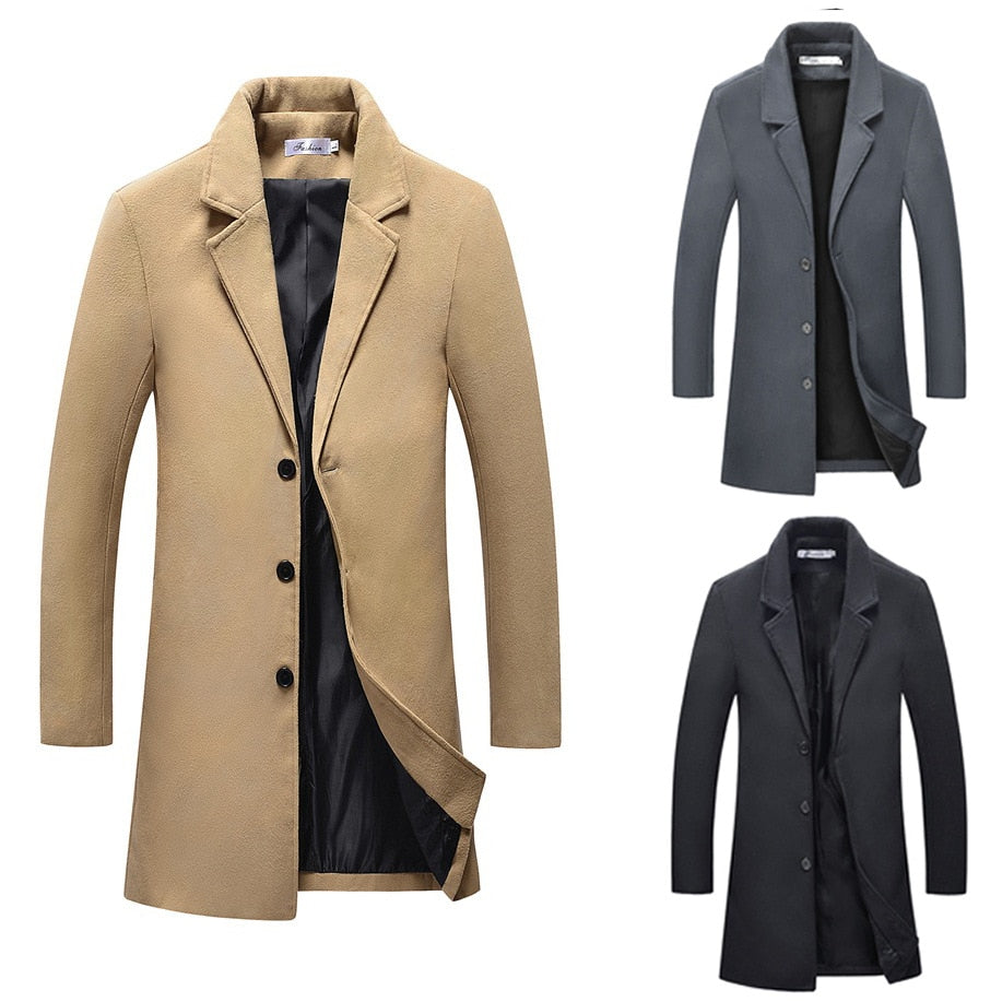 C3 Luxury ,Medium-length Windbreaker,Fur Overcoat